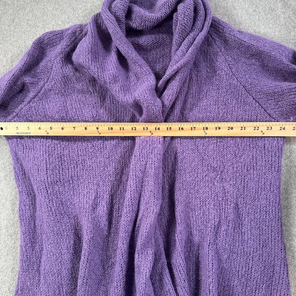 Soft Surroundings Long Line Open Cardigan Sweater Women 2X Wool Blend Purple - Picture 5 of 10